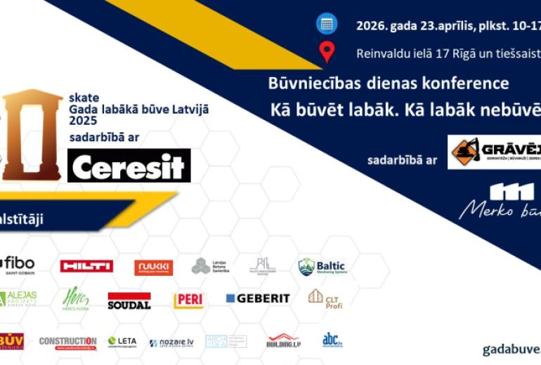 Būvniecības dienas konference 23. aprīlī 
