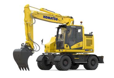 Komatsu paplašina riteņu ekskavatoru klāstu