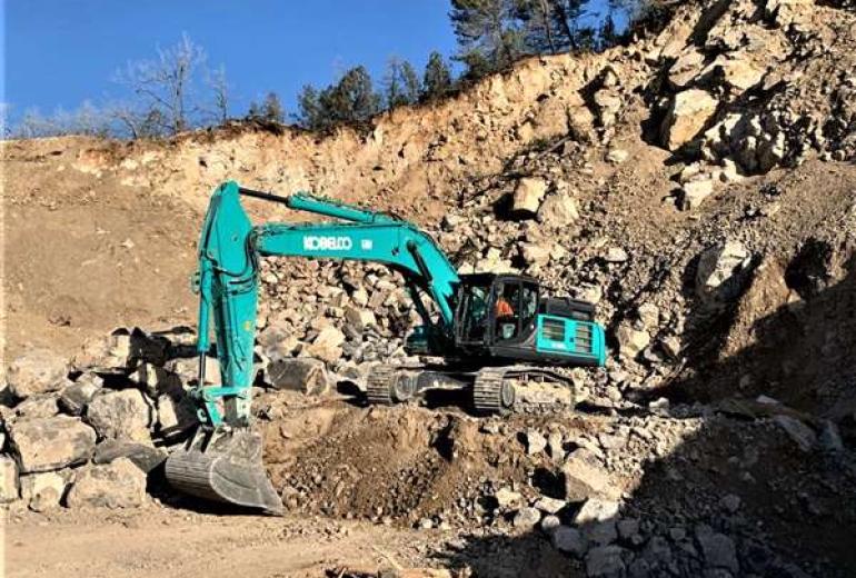 Kobelco paplašina 50 tonnu ekskavatoru klāstu