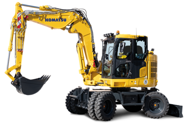 Komatsu jauns riteņu ekskavators