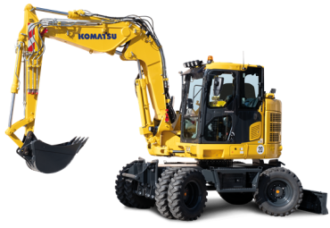 Komatsu jauns riteņu ekskavators