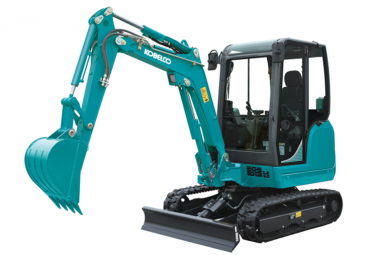 Jauni Kobelco mini ekskavatori