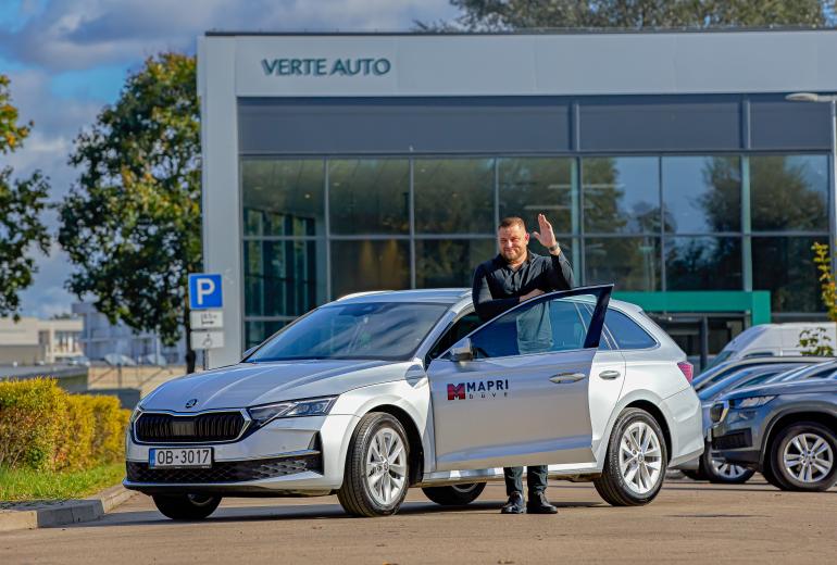 Būvniecības uzņēmuma Mapri Būve autoparka uzticamais pamats – Škoda Octavia